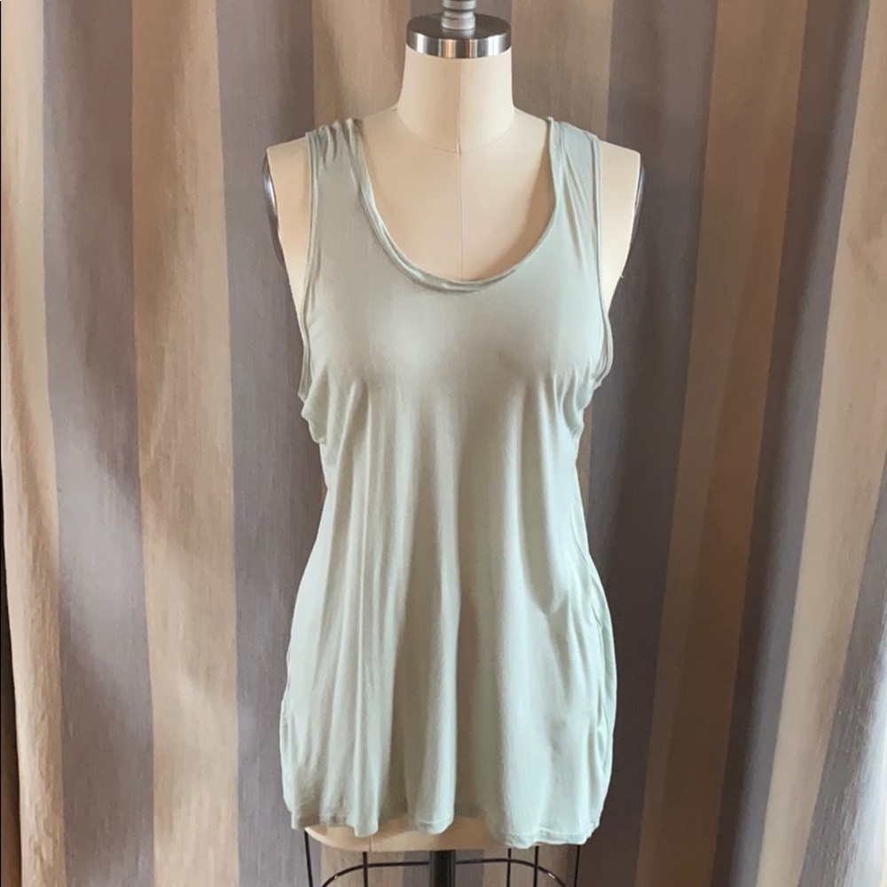 Cherish Sage Long Tank Top